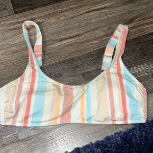 Striped bikini top
